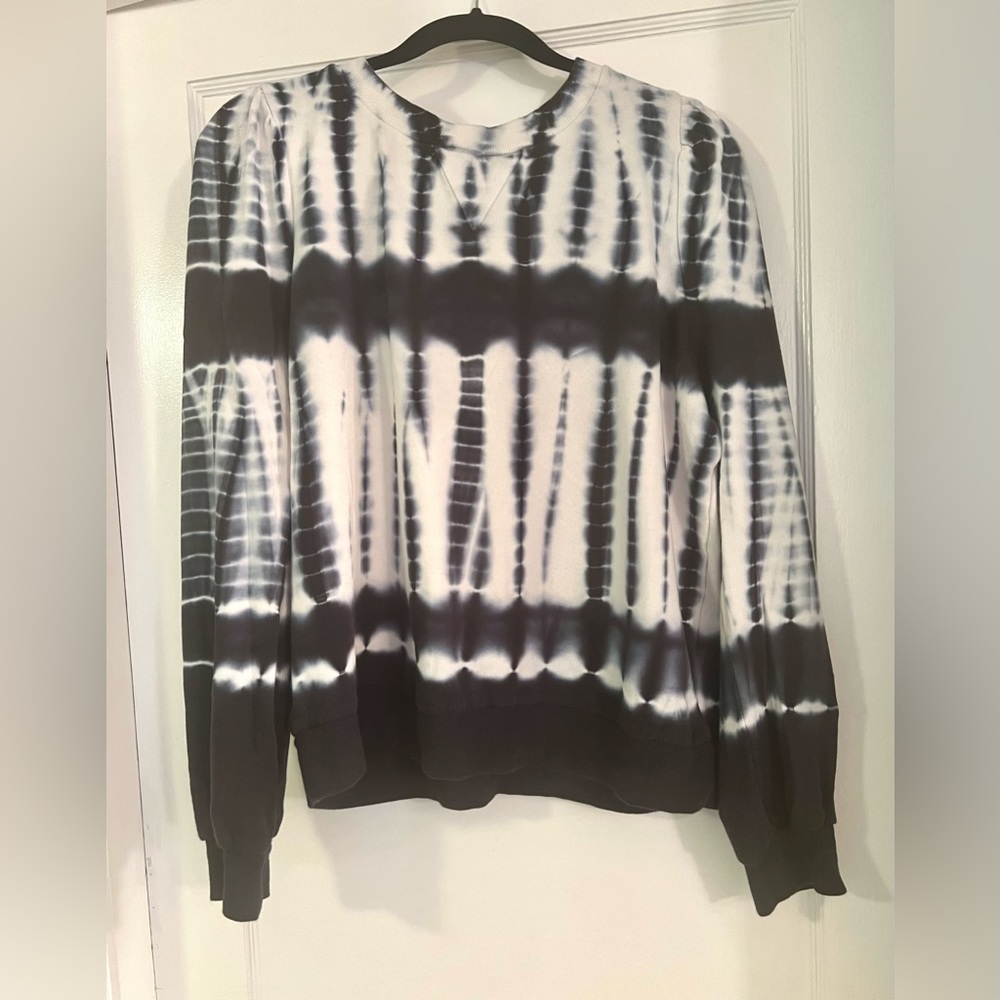 Who what wear tie dye puff sleeve sweatshirt